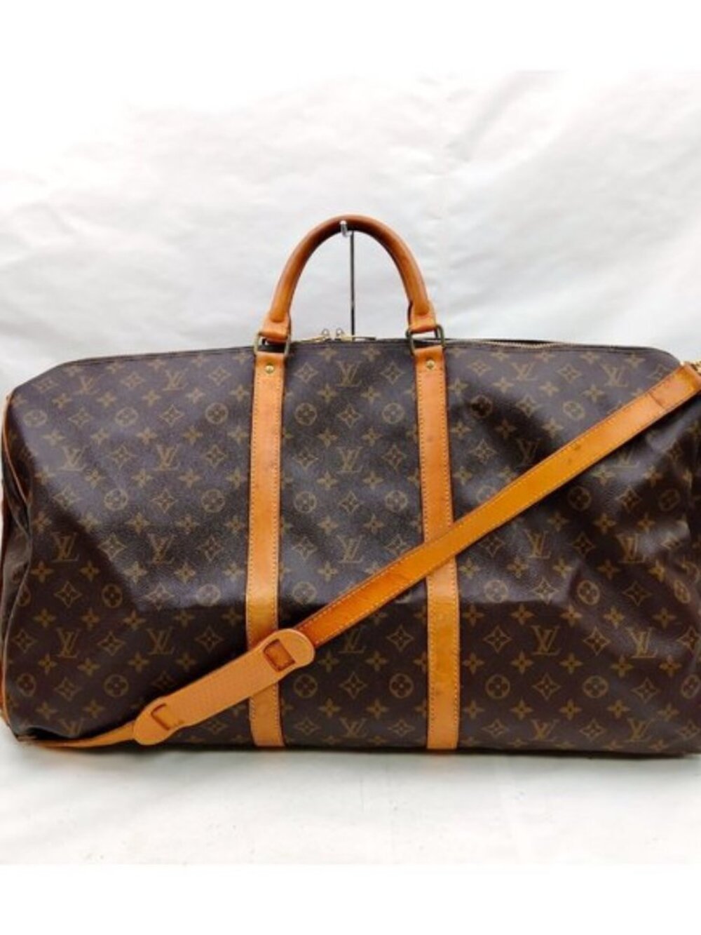 LOUIS VUITTON KEEPALL 60 BANDOULIERE TRAVEL BAG MONOGRAM - Picture 3 of 13
